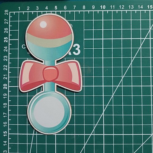 Pink baby toy cutout MDF