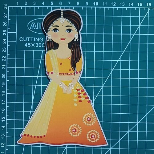Indian Traditional girl cutout MDF