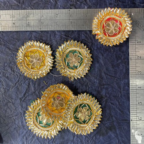 Gota patti Patches small round shape 2 pcs
