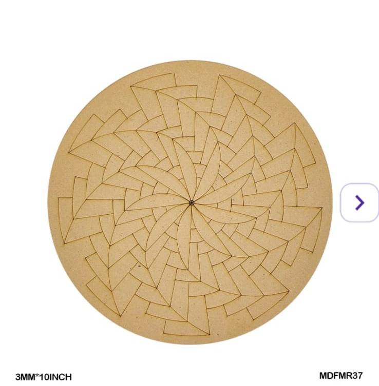 Mdf Cutout Mandala Engrave 3Mm*10Inch MDFMR37