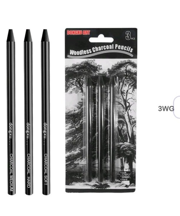 Woodless charcoal pencil 3 pcs 3WG