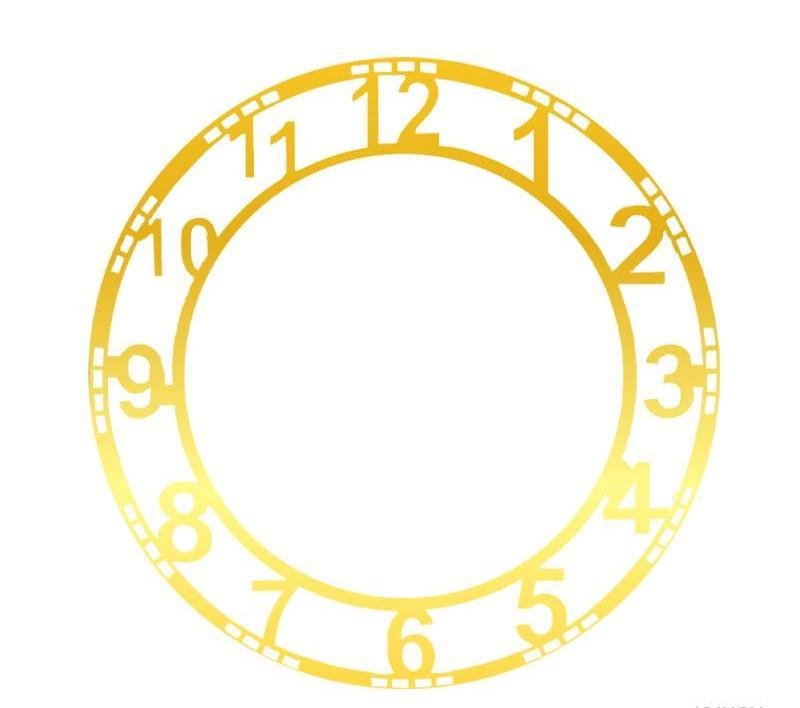 Clock acrylic golden Number