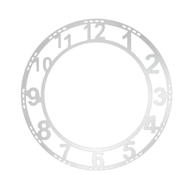 Clock acrylic Silver Number