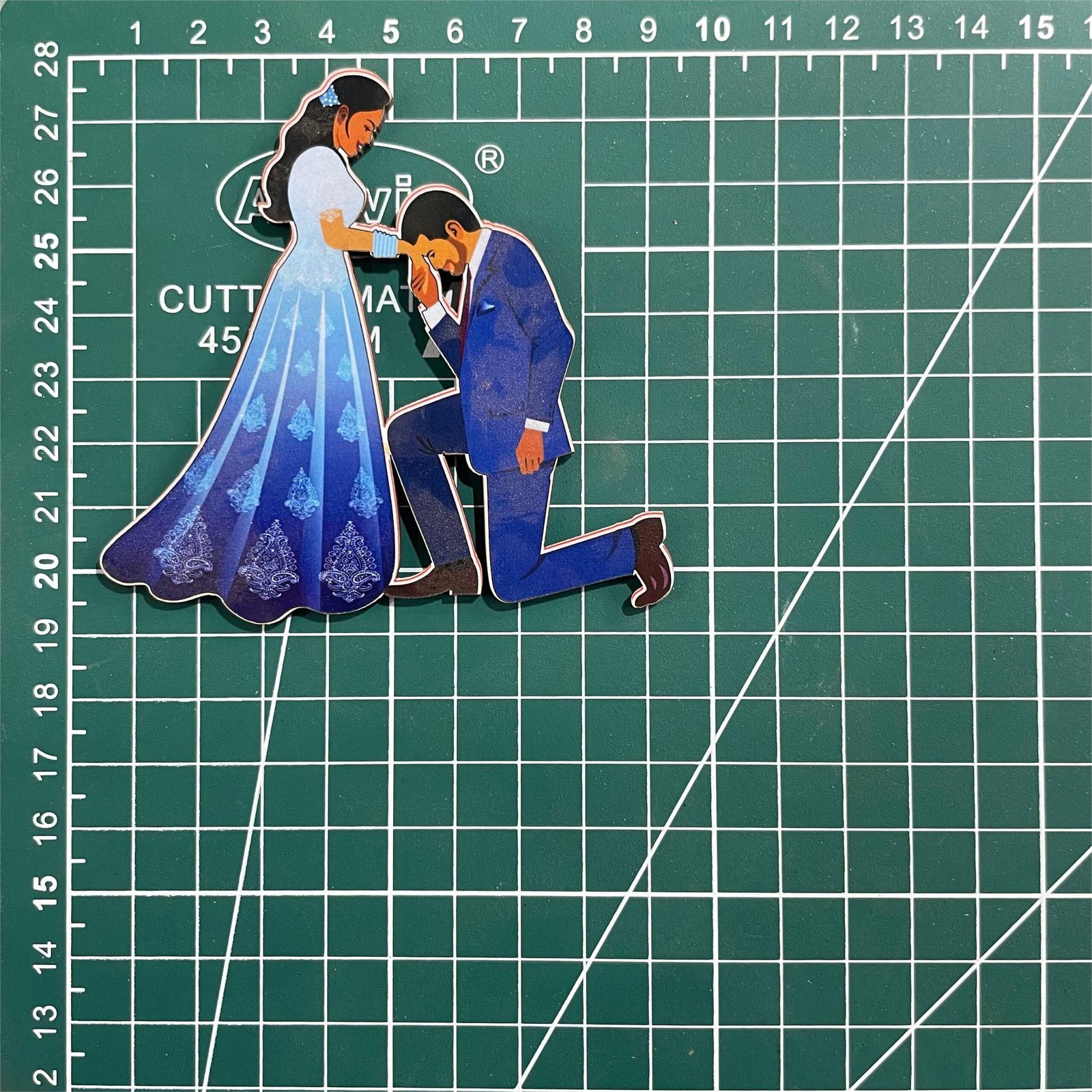 Western couple Proposal cutout MDF