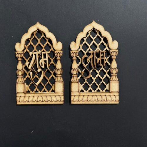 Shubh Labh cutout MDF pair design- 3
