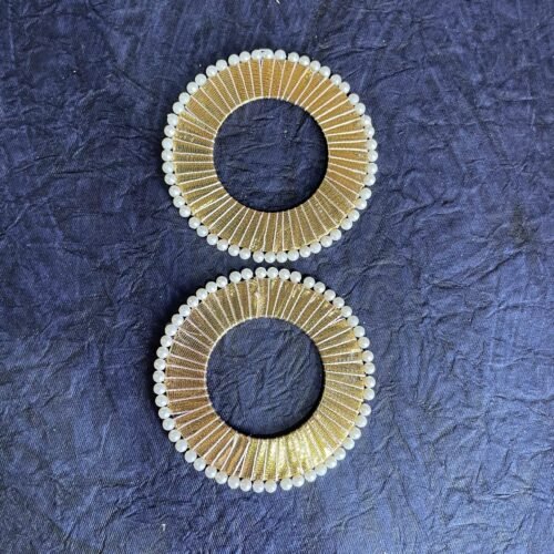 4" white chudi pair
