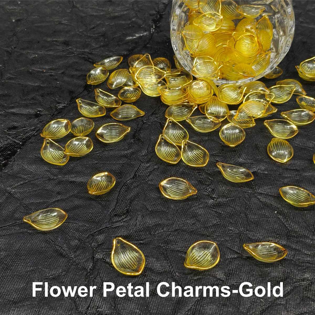 Flower Petal Charms Gold