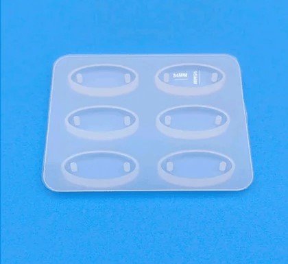 6 Cavity Oval Rakhi Mould 13 for Resin Art