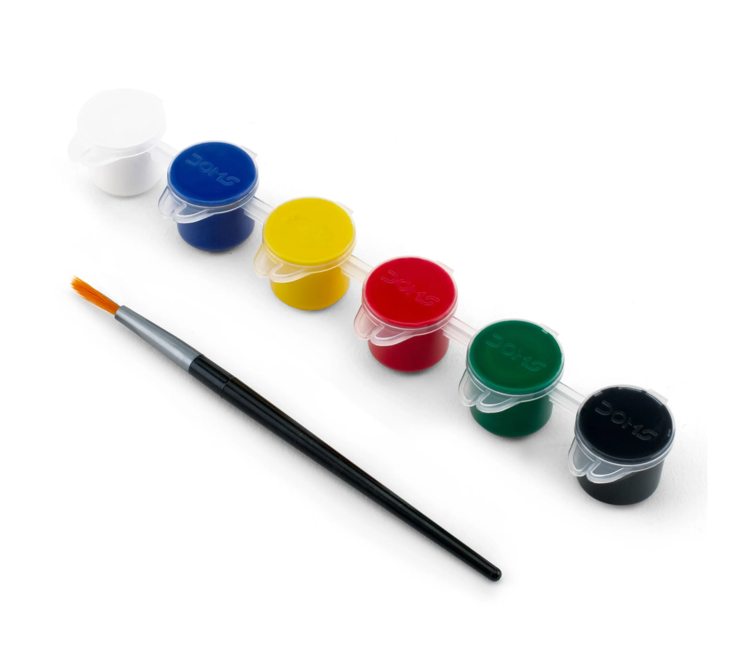 Color Paint Pots Mini 6 Pots Plastic Flip Lid 3ml 24 strips – Watercolor Paint for Artists & Kids