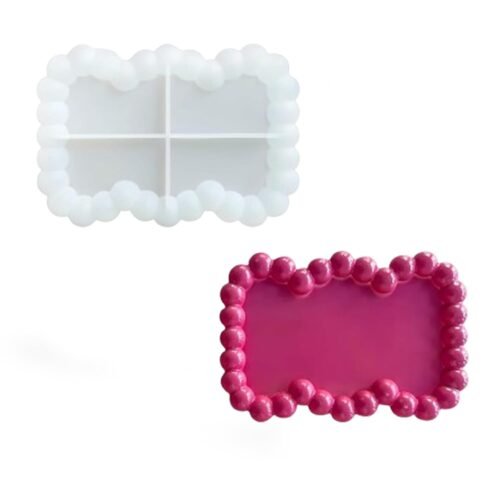 Bubble Rectangle Tray Coaster Silicone Mold