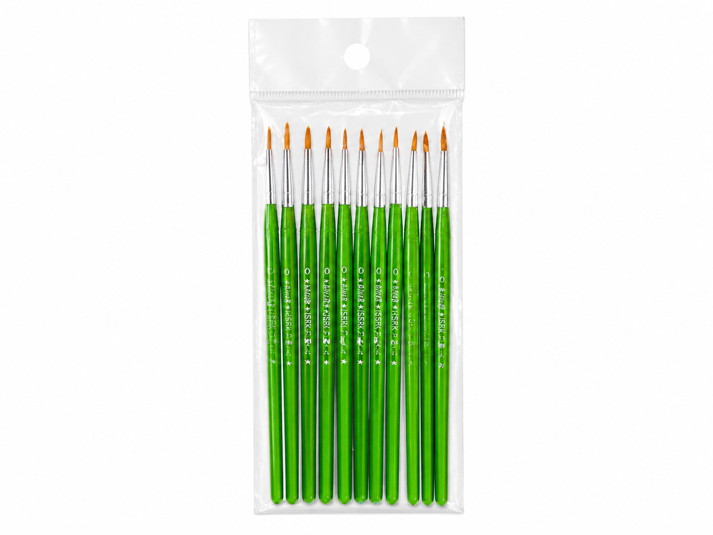 Kids Brush set of 12 round green