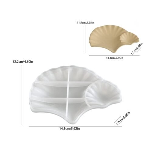 Dual Japanese Leaf Platter Silicone Mould for Resin, Jesmonite, Plaster, Concrete and Decorative Home Décor Tray Making