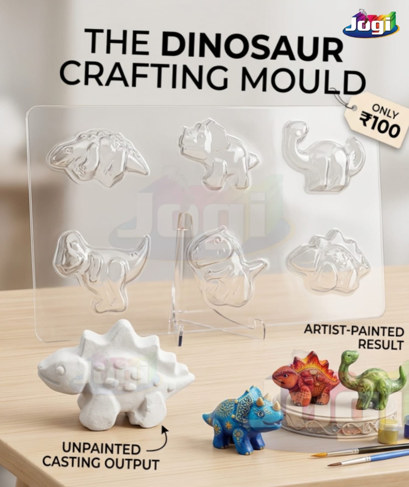 JOGI casting Mould | plastic Mould | DINOSAUR | PACK OF 5