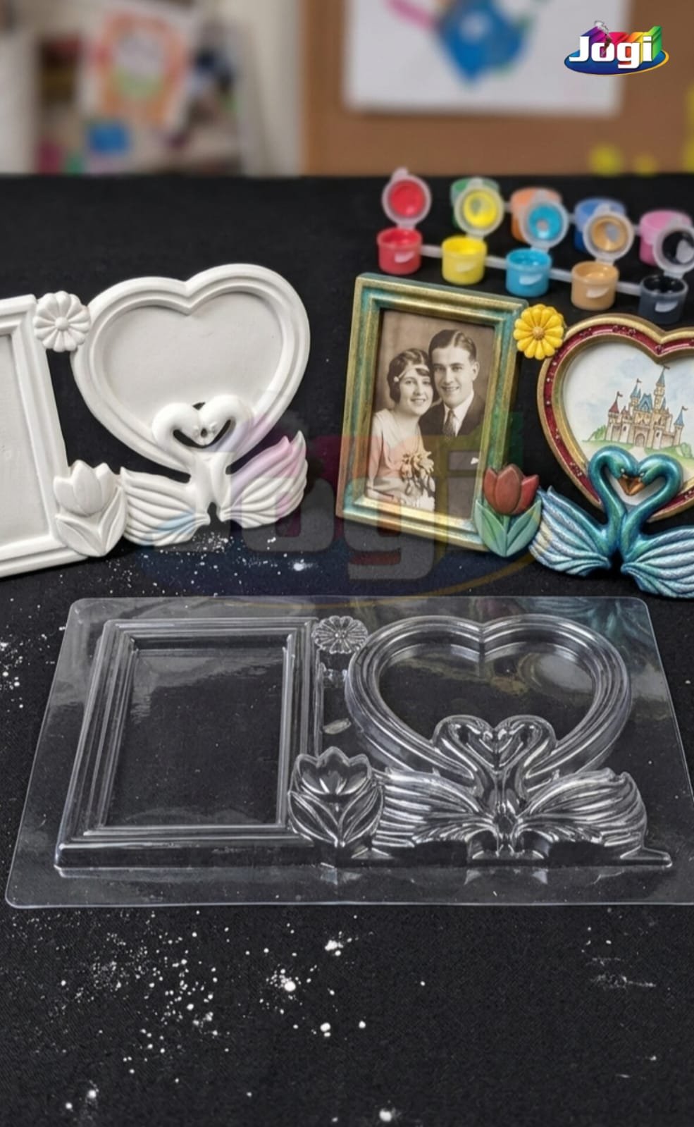 JOGI casting Mould | plastic Mould | HEART FRAME | PACK OF 5