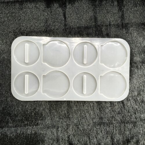 4 in 1 Plain Round Photo Frame With Stand Car Dashboard Resin Mold