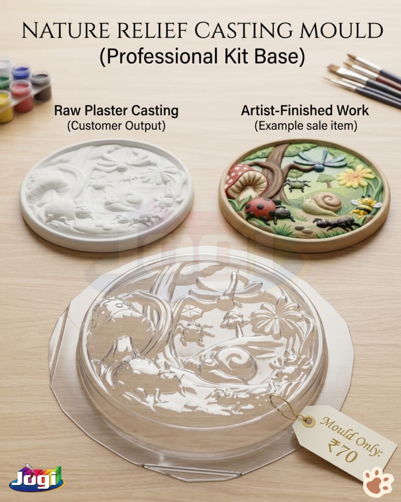 JOGI casting Mould | plastic Mould | MUSHROOM | PACK OF 10