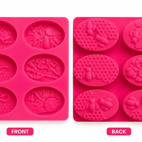 Bee Oval Silicone soap mould