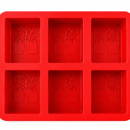 Trendy 6-Cavity design Silicone soap mould tray | wonderful candle mould | classic bakeware soap molds