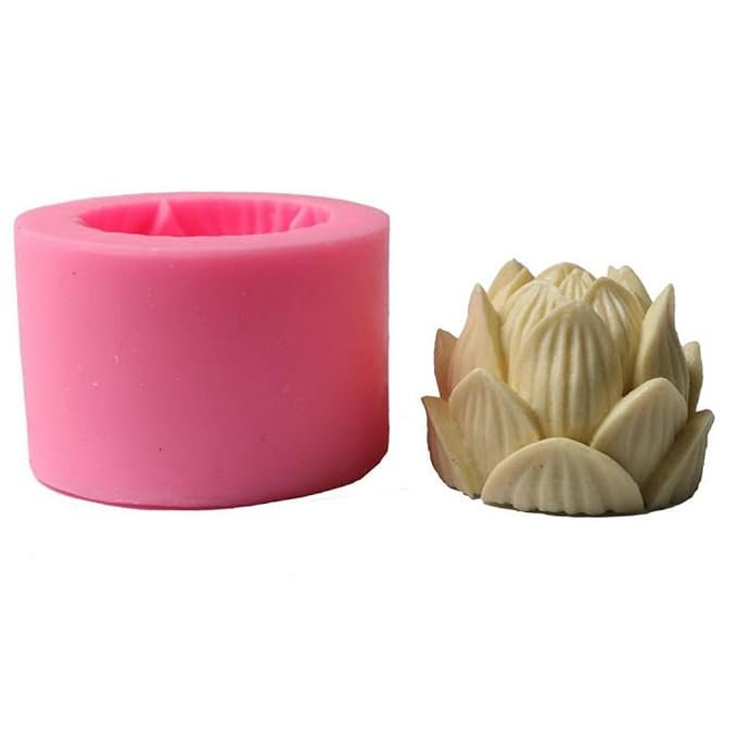 3D Lotus Fondant Candle Mold - Image 2