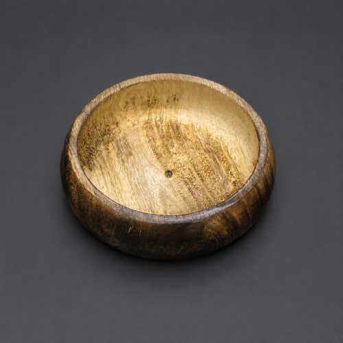 Urli(Round Curved) Wooden Candle Holder/Container 6 Inch