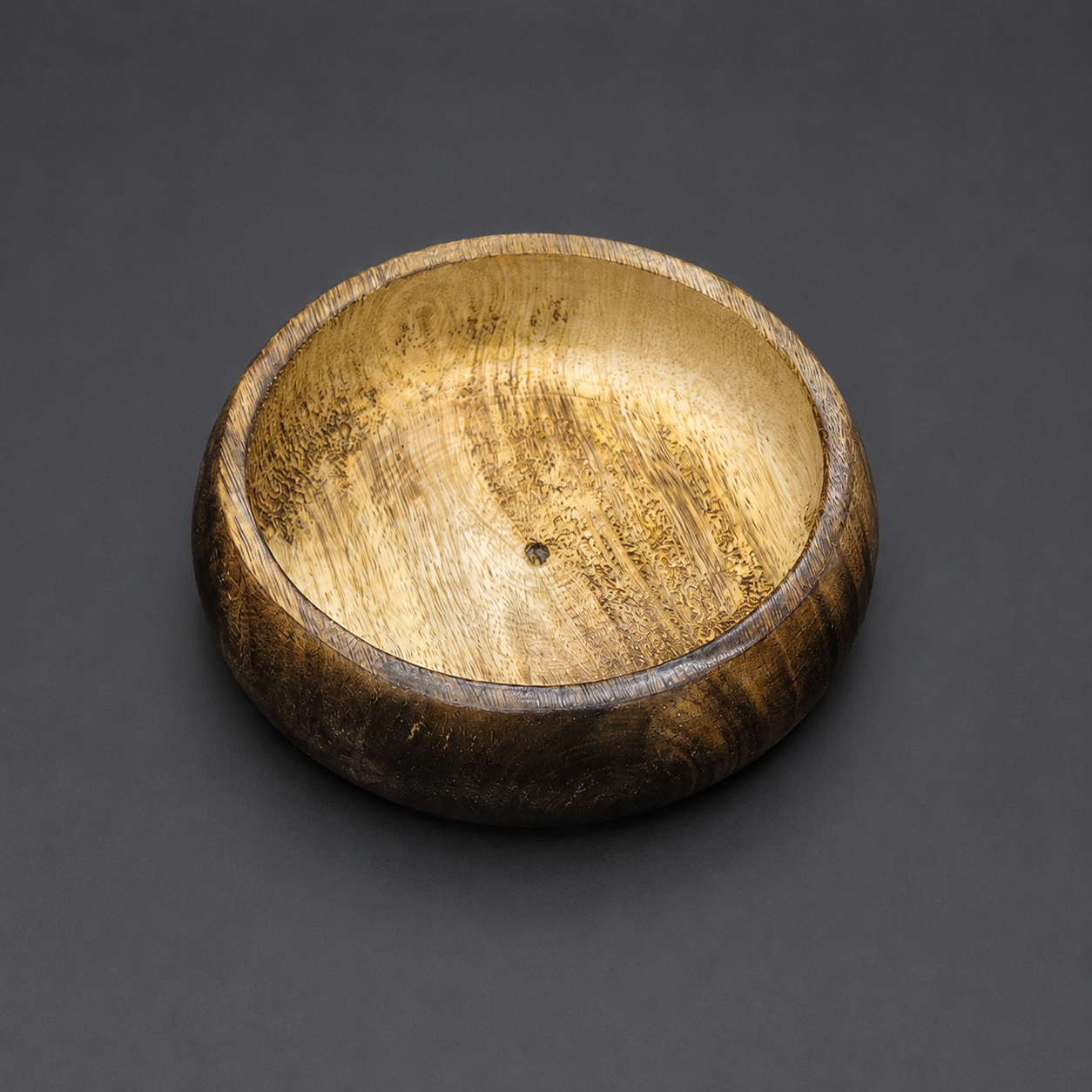 Urli(Round Curved) Wooden Candle Holder/Container 6 Inch