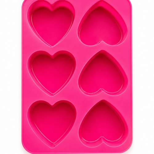 Heart Shape Silicone soap mould - 6 Cavity