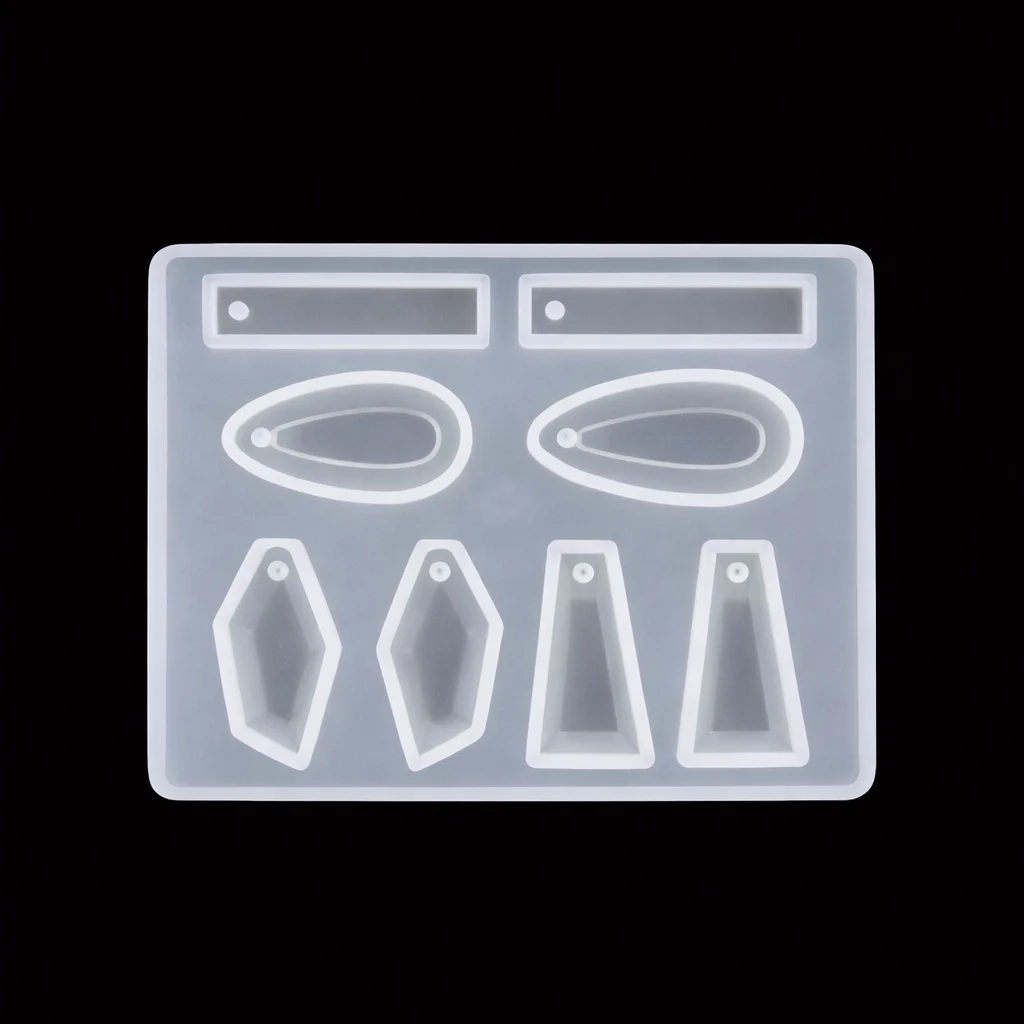 8-Cavity Silicone Earring / Pendant Resin Mold for Resin Art