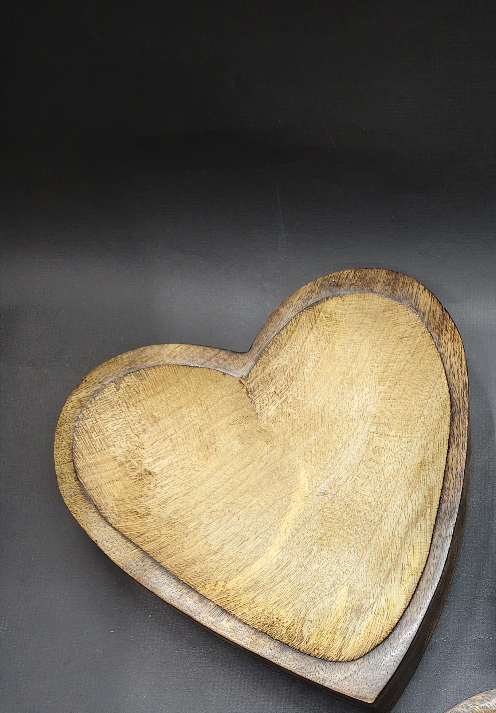 Heart Wooden Candle Holder/Container 8 Inch