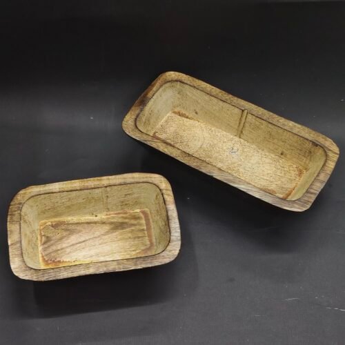 Rectangle Wooden Candle Holder/Container 6 Inch