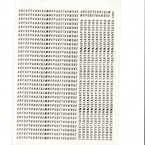Alphabet letters Gold Insert Sheet - A5