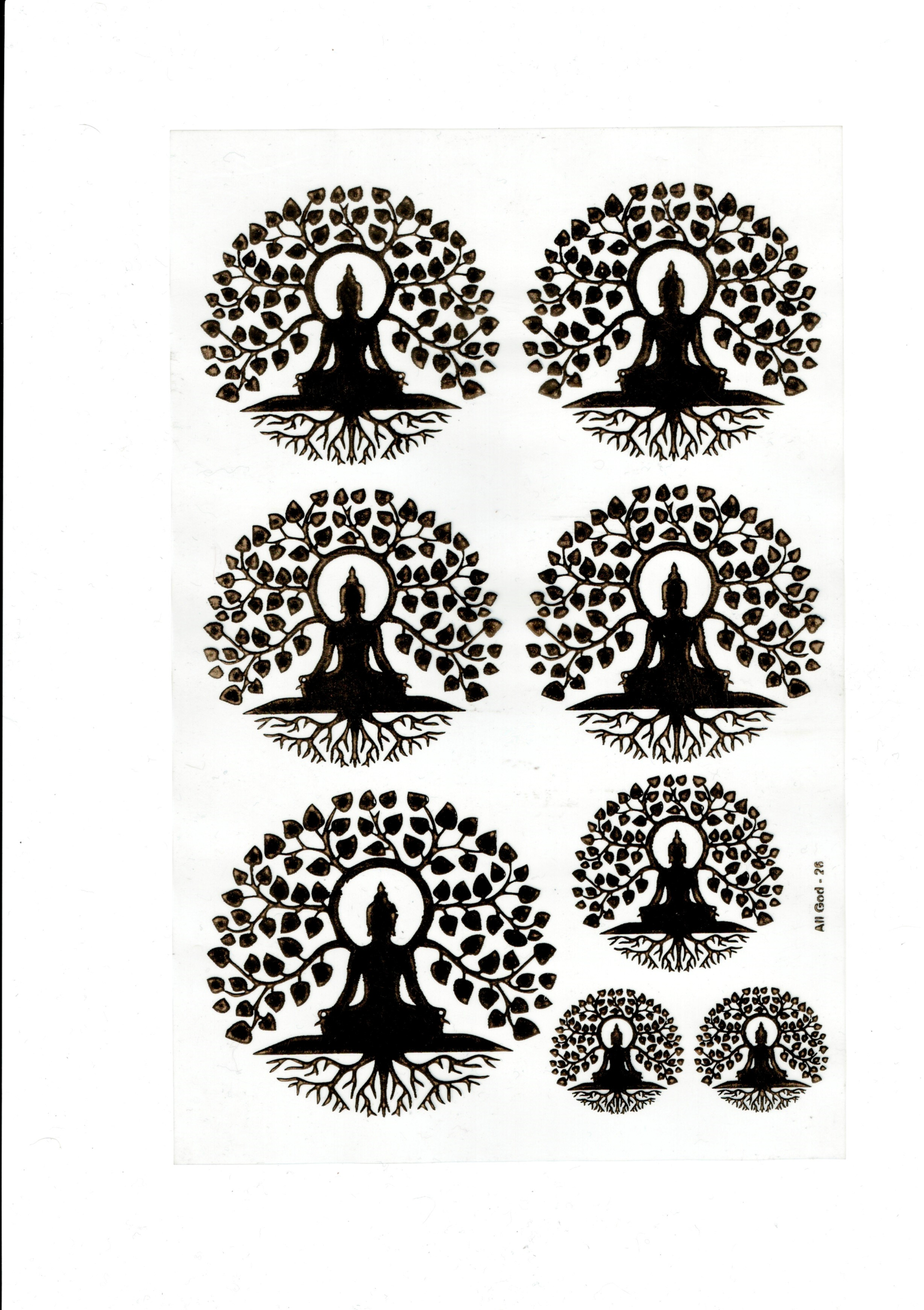 Buddha Gold Transparent Insert Sheet - A5
