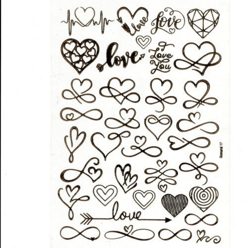 Heart Gold Transparent Insert Sheet - A5