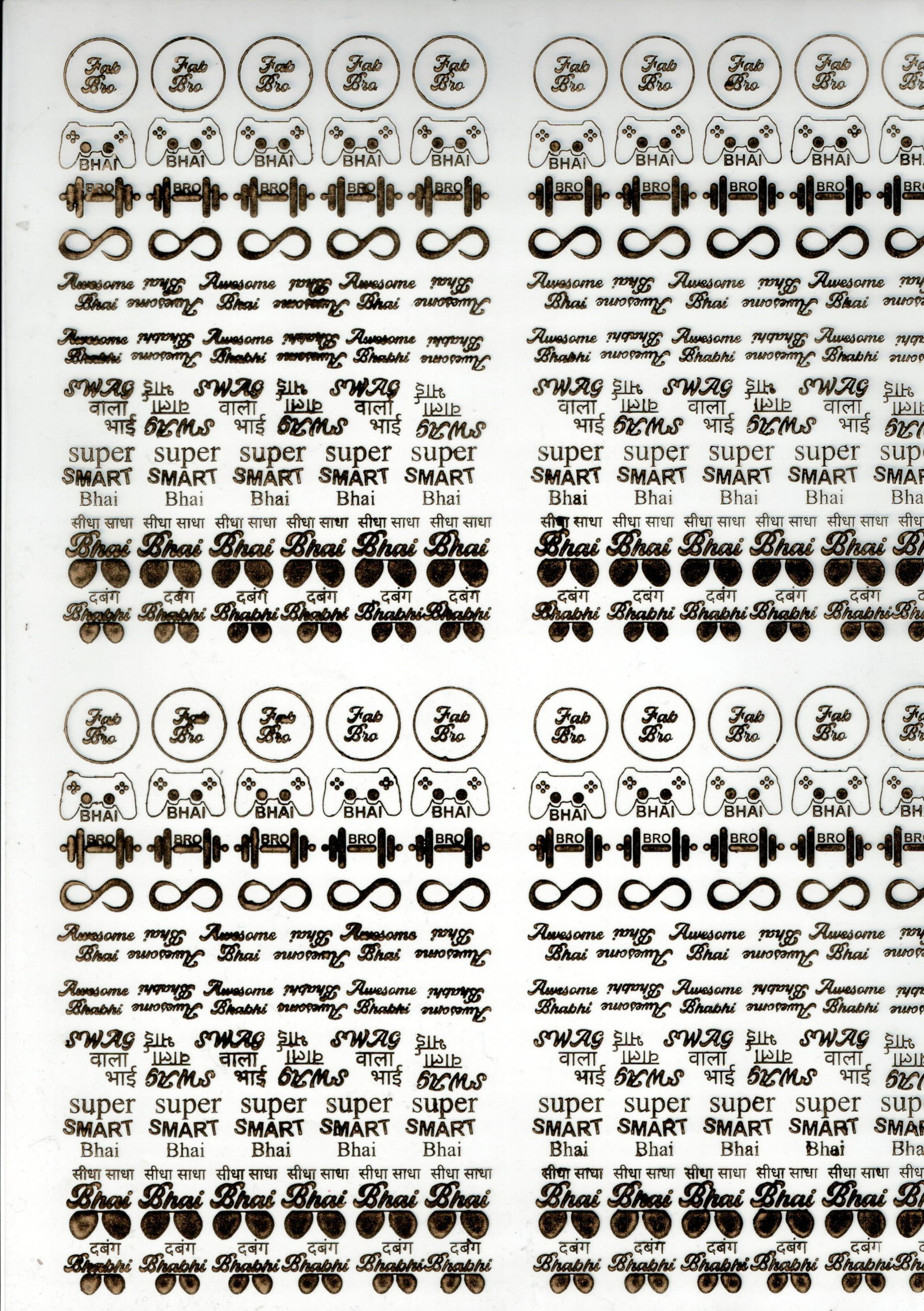 Rakhi(H) Gold Transparent Insert Sheet - A4
