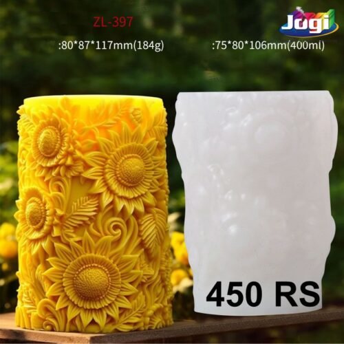 Sunflower Silicone Candle Mold | 3D Floral Pillar Candle Mould