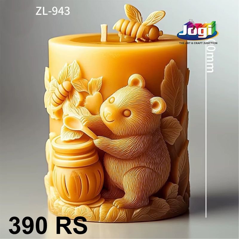 Bear Honey Silicone Candle Mold | Cute Animal Candle Mould | Jogi Art