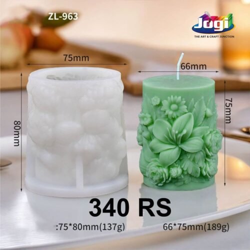 Lily Floral Silicone Candle Mold | 3D Flower Candle Mould | Jogi Art