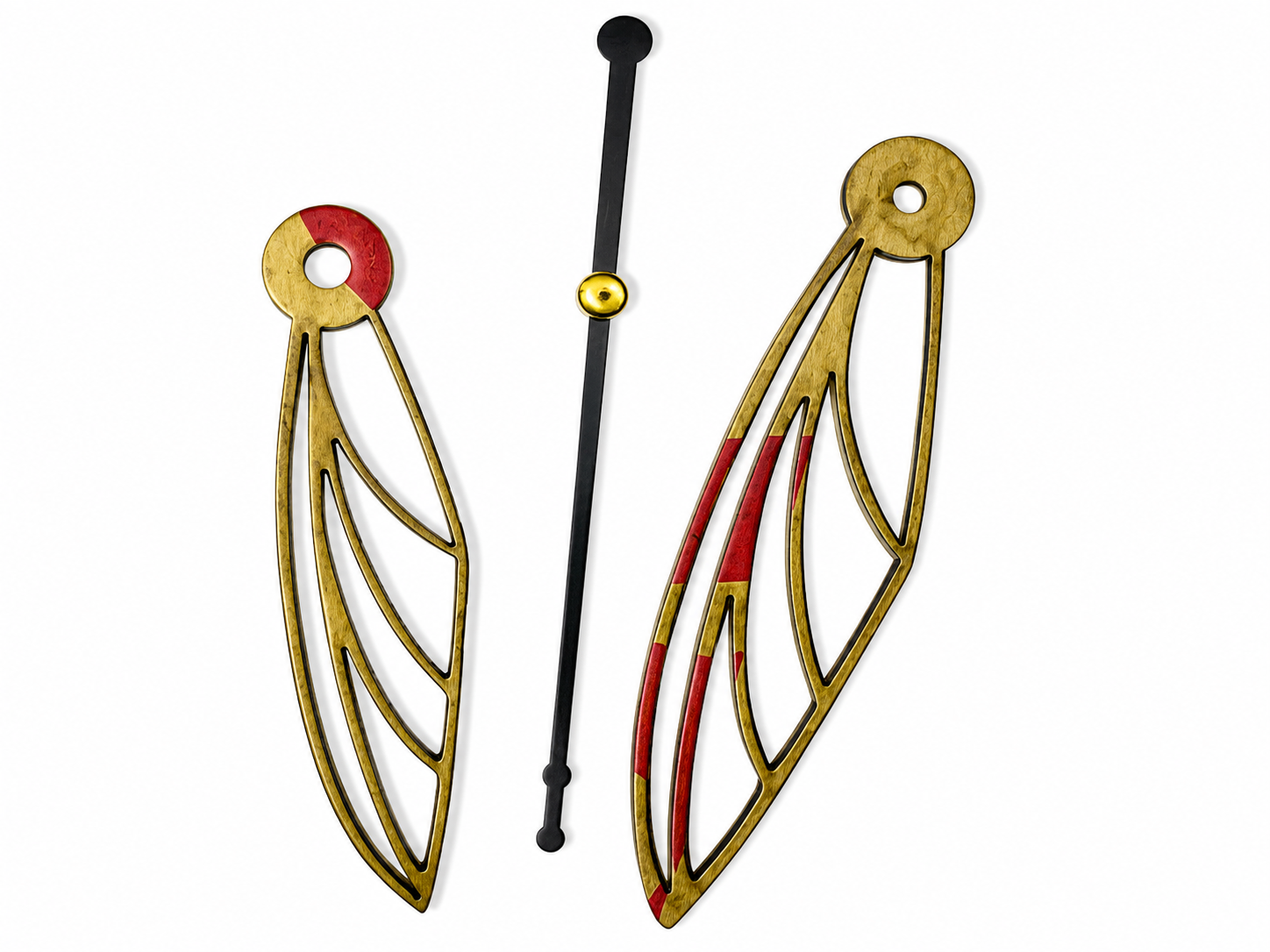 Clock Hand Needles - Leaf Shape - Wooden