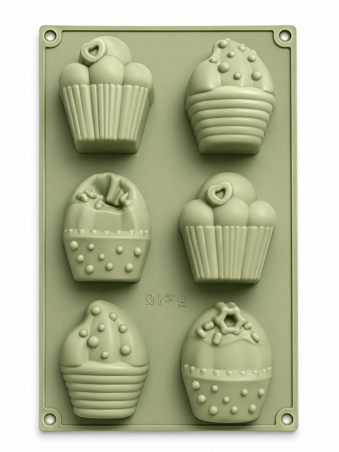 Cupcakes 6 Cavity Silicone Mould