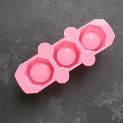 3 Cavity silicone ice cup mold