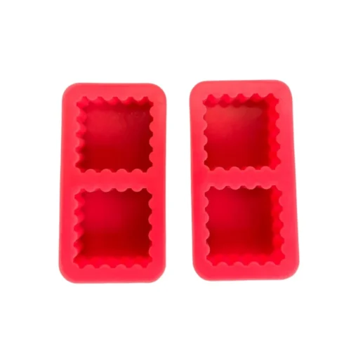Candle Crinkle Square Grip 2 Cavity Silicon Mold