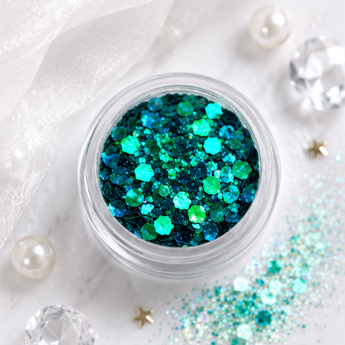 Shimmer Glitter - Colorful olive Green #27